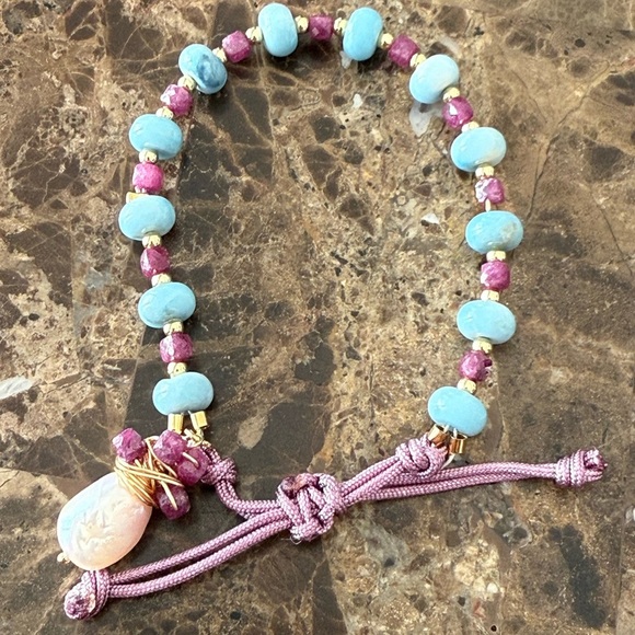 Larimar and Ruby Bracelets - Picture 7 of 7